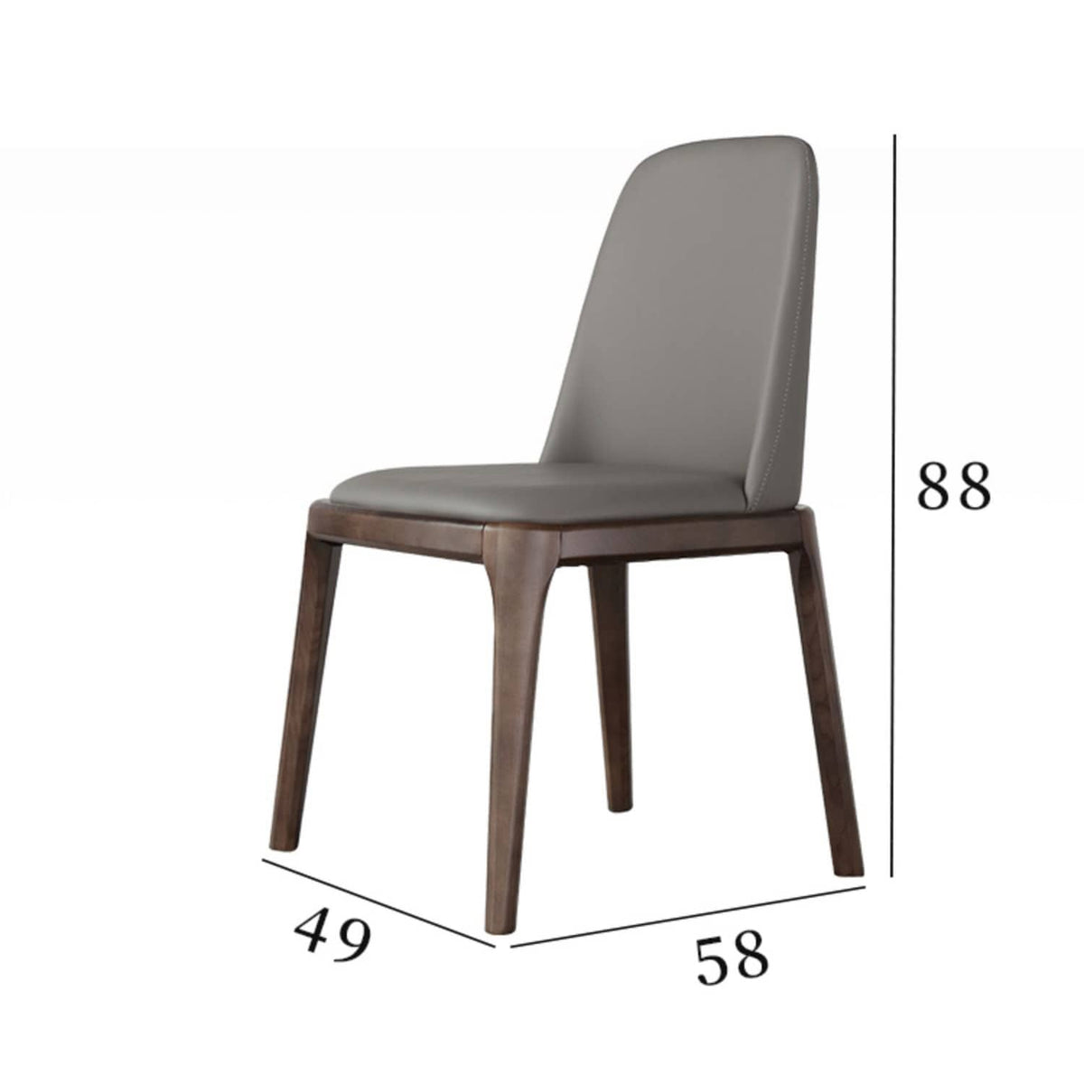 Elegant Dark Gray Ash Wood Chair with Scratch-Resistant Fabric - Durable & Stylish Seating hagst-338