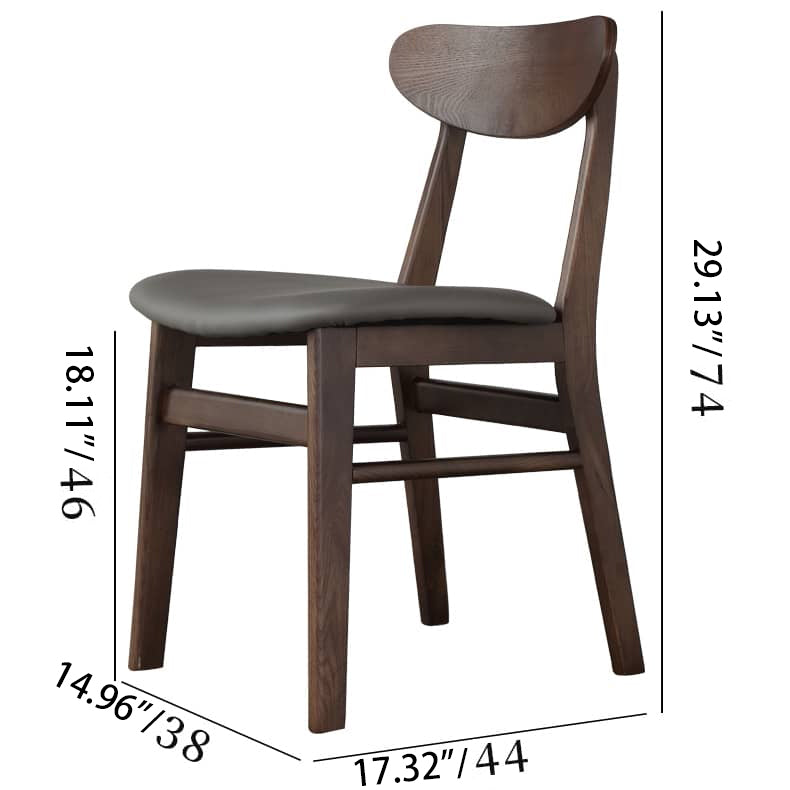 Modern Dark Gray Ash Wood Chair with Scratch-Resistant Fabric - Stylish Durability for Any Interior hagst-339