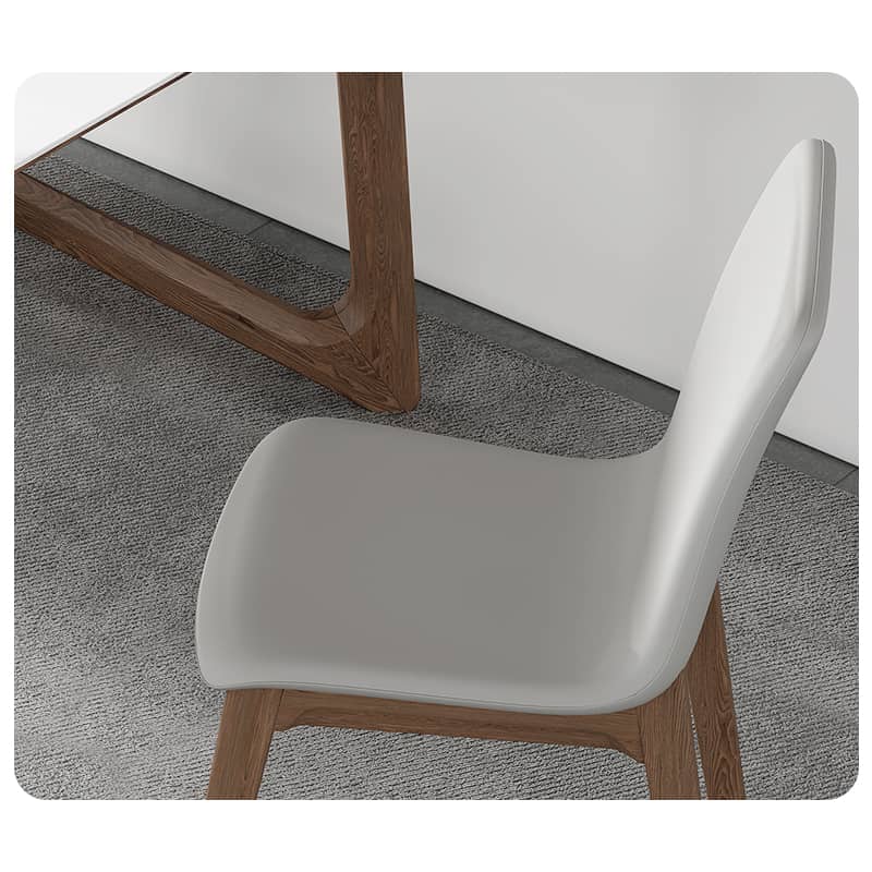 Modern Light Gray Ash Wood Chair with Durable Scratch-Resistant Fabric hagst-340