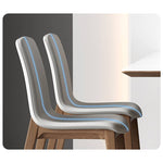 Modern Light Gray Ash Wood Chair with Durable Scratch-Resistant Fabric hagst-340