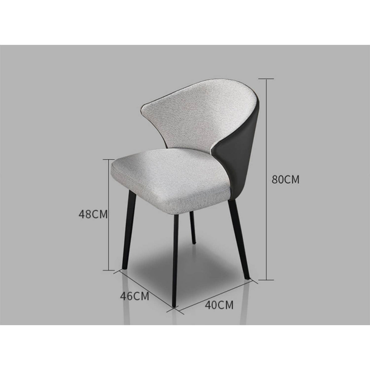 Stylish Light Gray Chair with Durable Cotton-Ramie Scratch-Resistant Fabric hagst-341