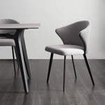 Stylish Light Gray Chair with Durable Cotton-Ramie Scratch-Resistant Fabric hagst-341