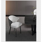 Stylish Light Gray Chair with Durable Cotton-Ramie Scratch-Resistant Fabric hagst-341