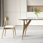 Elegant Table with Sintered Stone and Ash Wood - Modern Multi-Layer Design in White, Black, and Gray hagst-560