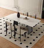 Elegant Multi-Layer Sintered Stone Table with Oak Wood Finish hagst-562