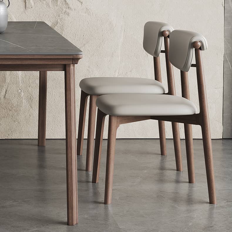 Sleek Gray Sintered Stone Table with Elegant Ash Wood Base hagst-564