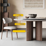 Sleek White Sintered Stone & Ash Wood Multi-Layer Board Table for Modern Spaces hagst-565