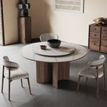 Sleek White Sintered Stone & Ash Wood Multi-Layer Board Table for Modern Spaces hagst-565