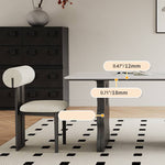 Modern White Sintered Stone and Ash Wood Multi-Layer Board Table hagst-570