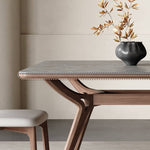 Stylish Gray Sintered Stone & Ash Wood Multi-Layer Board Table – Modern & Elegant Design hagst-572