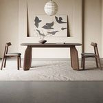 Luxurious Gray Sintered Stone and Oak Wood Multi-Layer Board Table - Modern Elegance for Your Home hagst-577