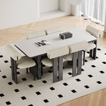 Modern Black & White Ash Wood Chair with Foam & Polyester Upholstery hagst-819