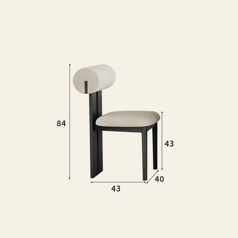 Modern Black & White Ash Wood Chair with Foam & Polyester Upholstery hagst-819