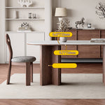 Elegant Grey Brown Oak Wood Chair with Comfortable Foam and Durable Polyester Upholstery hagst-820