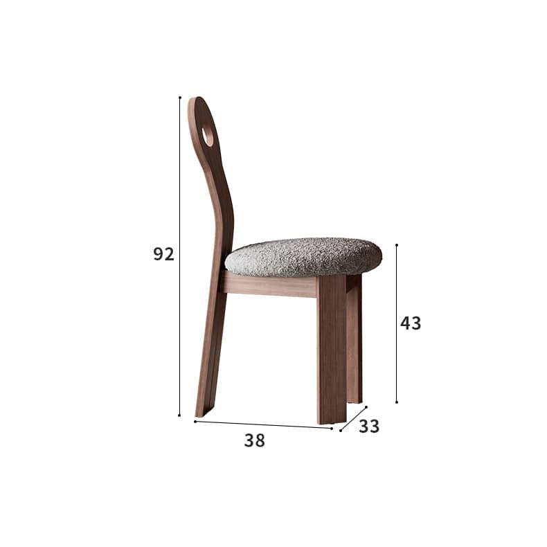 Elegant Grey Brown Oak Wood Chair with Comfortable Foam and Durable Polyester Upholstery hagst-820
