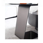 Modern Round Tempered Glass Coffee Table with Aluminum Alloy Base - Stylish Living Room Accent hakt-5148