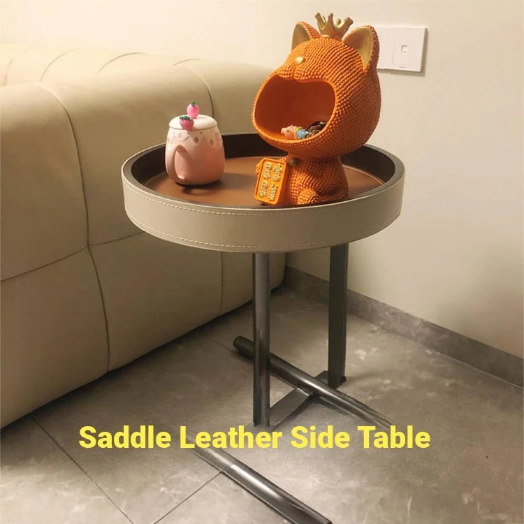 Stylish Synthetic Leather and Solid Wood Tea Table - Modern Accent for Your Living Room hakt-5149