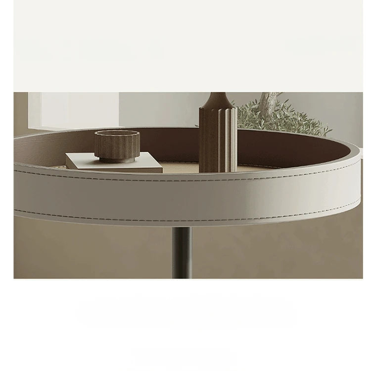 Stylish Synthetic Leather and Solid Wood Tea Table - Modern Accent for Your Living Room hakt-5149