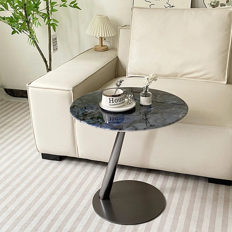 Stylish Stainless Steel & Tempered Glass Tea Table - Modern Accent for Living Room & Home Décor hakt-5150
