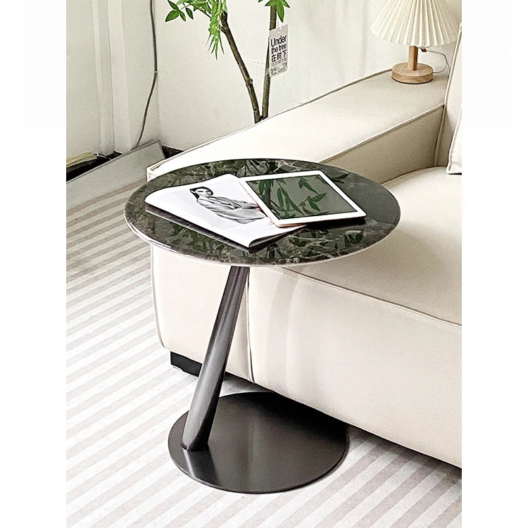 Stylish Stainless Steel & Tempered Glass Tea Table - Modern Accent for Living Room & Home Décor hakt-5150