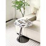 Stylish Stainless Steel & Tempered Glass Tea Table - Modern Accent for Living Room & Home Décor hakt-5150