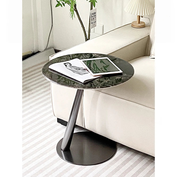 Stylish Stainless Steel & Tempered Glass Tea Table - Modern Accent for Living Room & Home Décor hakt-5150