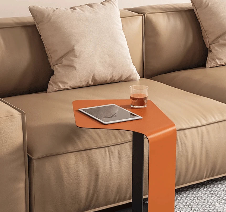 Stylish Synthetic Leather Tea Table - Modern Design for Living Room & Office Decor hakt-5151