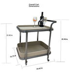Stylish Synthetic Leather and Stainless Steel Tea Table with Wheels - Modern Home Decor للبيع hakt-5152