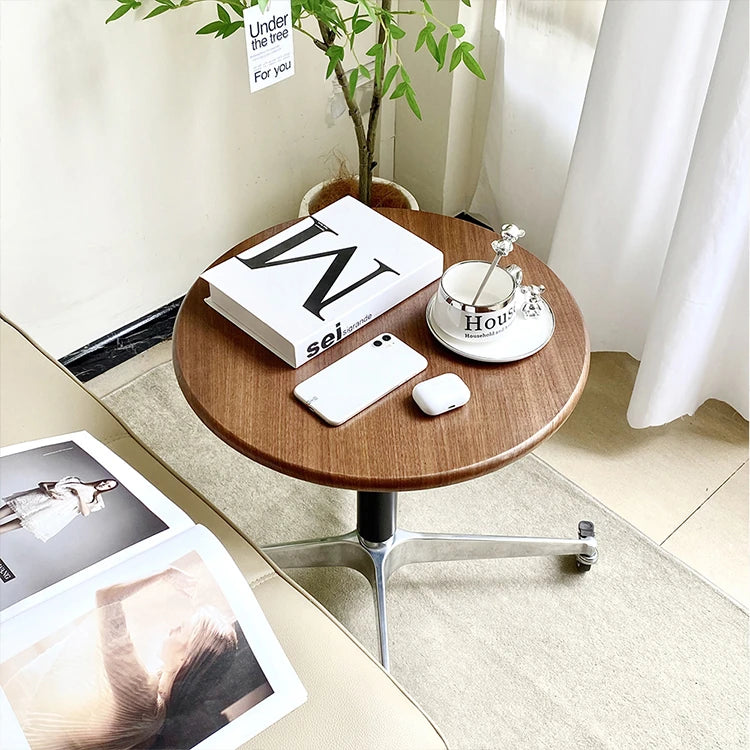 **Stylish Multi-Layer Board Aluminum Alloy Tea Table with Rolling Casters - Modern Home Decor** hakt-5154