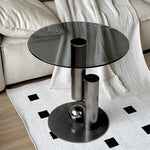 Stylish Stainless Tempered Glass Tea Table – Modern Accent for Living Room and Lounge hakt-5157