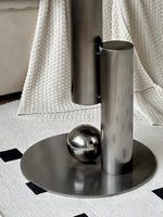 Stylish Stainless Tempered Glass Tea Table – Modern Accent for Living Room and Lounge hakt-5157
