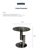 Stylish Stainless Tempered Glass Tea Table – Modern Accent for Living Room and Lounge hakt-5157