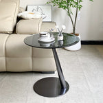 Stylish Tempered Glass and Stainless Steel Tea Table for Modern Living Rooms hakt-5158