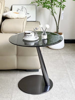 Stylish Tempered Glass and Stainless Steel Tea Table for Modern Living Rooms hakt-5158