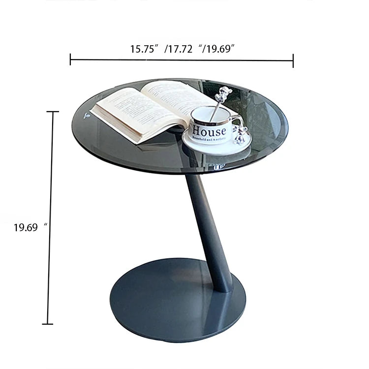 Stylish Tempered Glass and Stainless Steel Tea Table for Modern Living Rooms hakt-5158