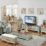 Elegant Oak Stool with Tufted Cushion – Stylish Storage Solution for Any Room halmh-5295