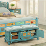 Elegant Oak Stool with Tufted Cushion – Stylish Storage Solution for Any Room halmh-5295