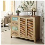 Elegant Oak Shoe Cabinet with Unique Decorative Drawers – Stylish Storage Solution for Your Entryway halmh-5296