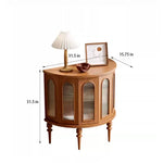 Stylish Glass and Solid Wood Entryway Cabinet - Elegant Storage Solution for Your Home Décor halmh-5297