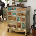 Stylish Oak Shoe Cabinet with Vintage-Inspired Design and Ample Storage Space halmh-5298