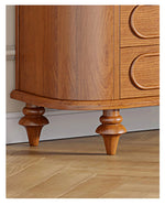 Elegant Solid Wood TV Stand with Glass Doors - Stylish Multi-Layer Storage Unit for Living Room Decor halmh-5301