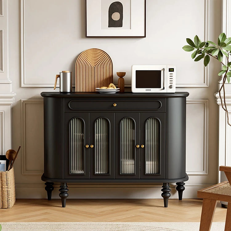 Elegant Solid Wood Sideboard with Glass Doors – Modern Storage Solution for Home Décor halmh-5304