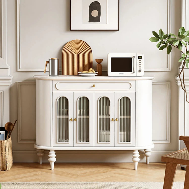 Elegant Solid Wood Sideboard with Glass Doors – Modern Storage Solution for Home Décor halmh-5304