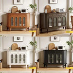 Elegant Solid Wood Sideboard with Glass Doors – Modern Storage Solution for Home Décor halmh-5304