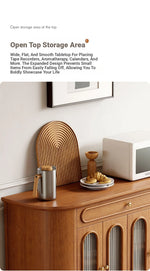 Elegant Solid Wood Sideboard with Glass Doors – Modern Storage Solution for Home Décor halmh-5304