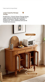 Elegant Solid Wood Sideboard with Glass Doors – Modern Storage Solution for Home Décor halmh-5304