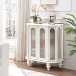 Elegant Solid Wood Entryway Cabinet with Glass Doors – Perfect Storage Solution for Home Decor halmh-5306