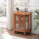 Elegant Solid Wood Entryway Cabinet with Glass Doors – Perfect Storage Solution for Home Decor halmh-5306