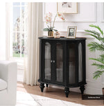 Elegant Solid Wood Entryway Cabinet with Glass Doors – Perfect Storage Solution for Home Decor halmh-5306