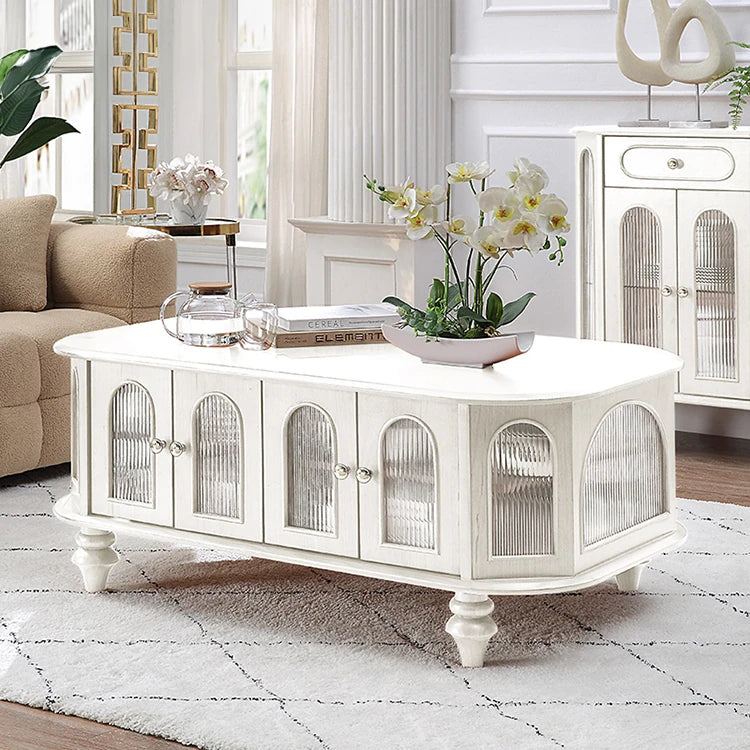 Elegant Solid Wood Coffee Table with Multi-Layer Board and Glass Design – Stylish Living Room Furniture Solution halmh-5308
